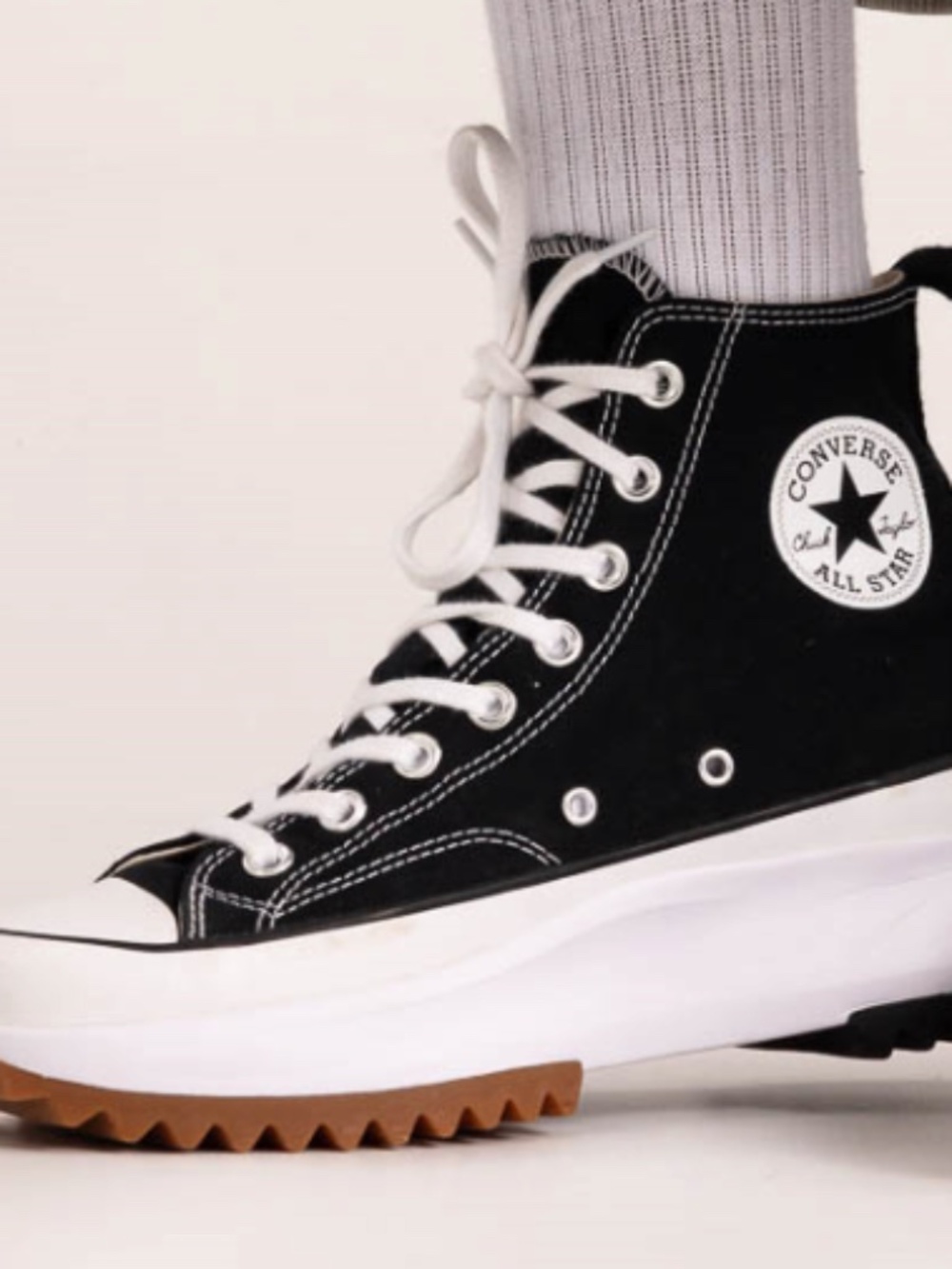 Converse Run Star Hike Platform Sneaker - Black / White / Gum